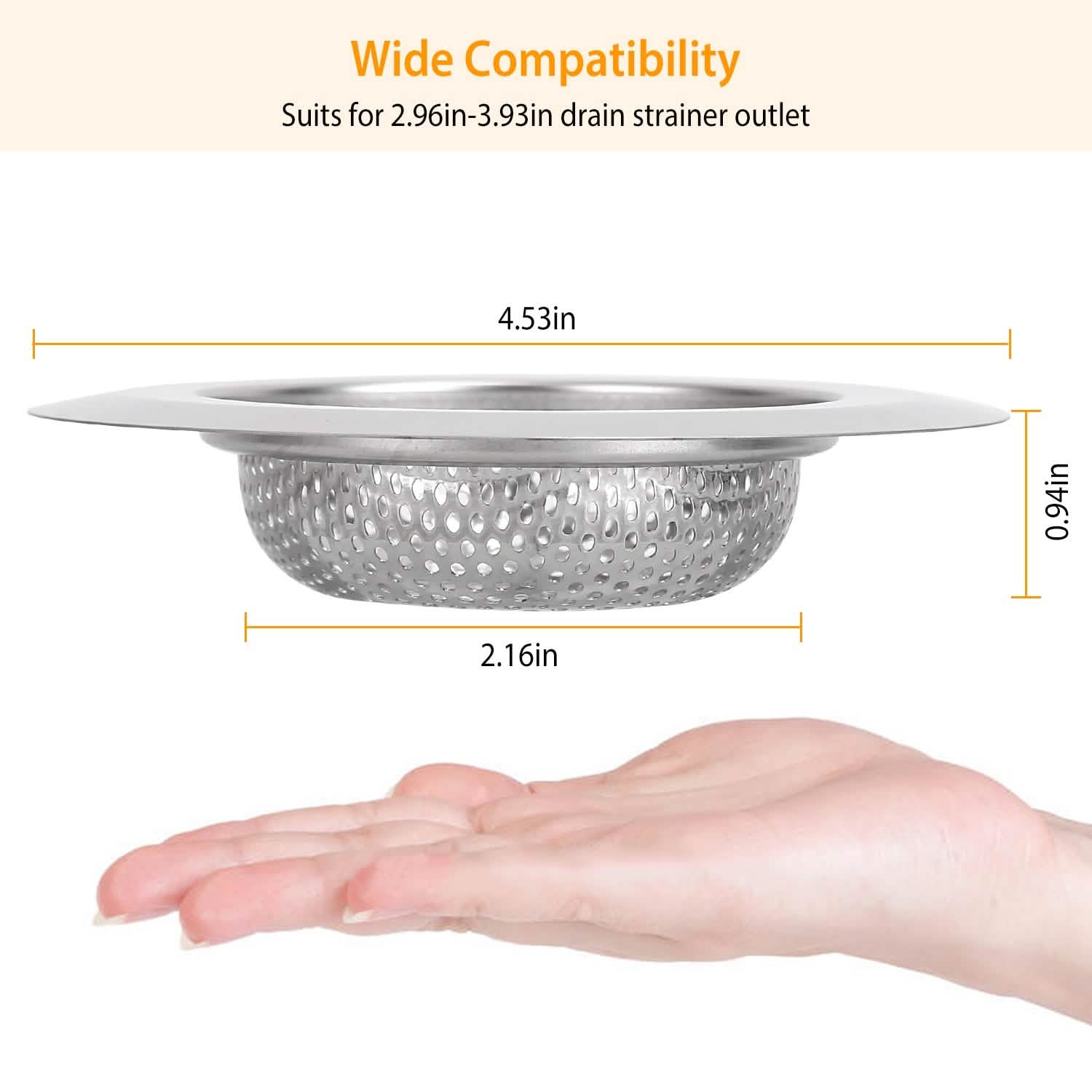 2-Piece: 4.53-Inch Kitchen Sink Strainer Kitchen Tools & Gadgets - Tophatter Daily Deals