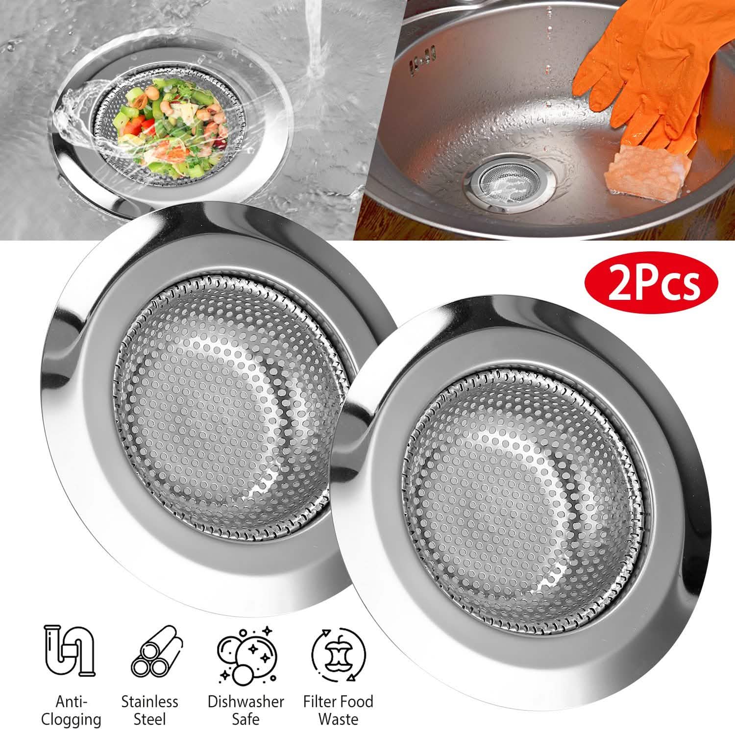 2-Piece: 4.53-Inch Kitchen Sink Strainer Kitchen Tools & Gadgets - Tophatter Daily Deals