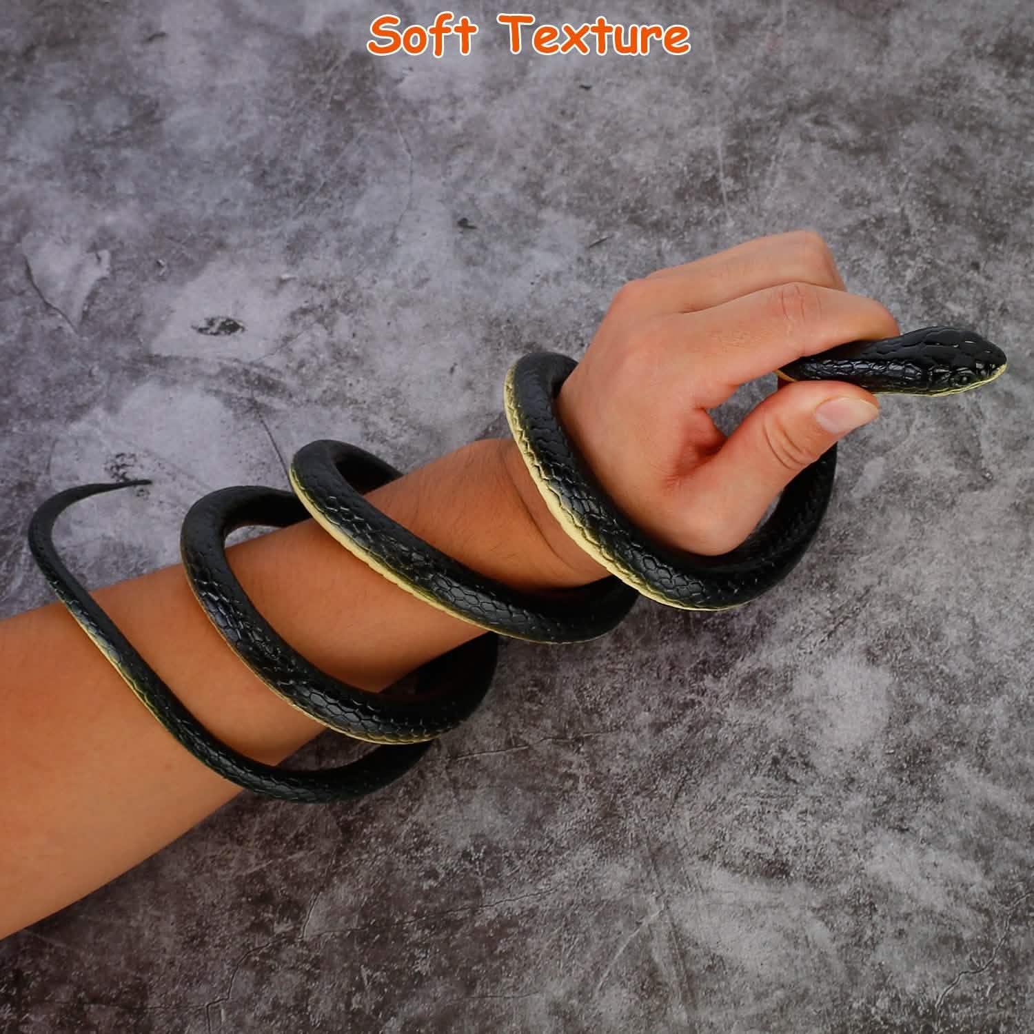 2-Piece: 50" Long Realistic Rubber Snakes Toys & Games - Tophatter Daily Deals