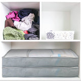 2-Piece: 70L Foldable Underbed Clothes Moisture Proof Zipped Organizer Storage & Organization - Tophatter Daily Deals