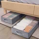 2-Piece: 70L Foldable Underbed Clothes Moisture Proof Zipped Organizer Storage & Organization - Tophatter Daily Deals