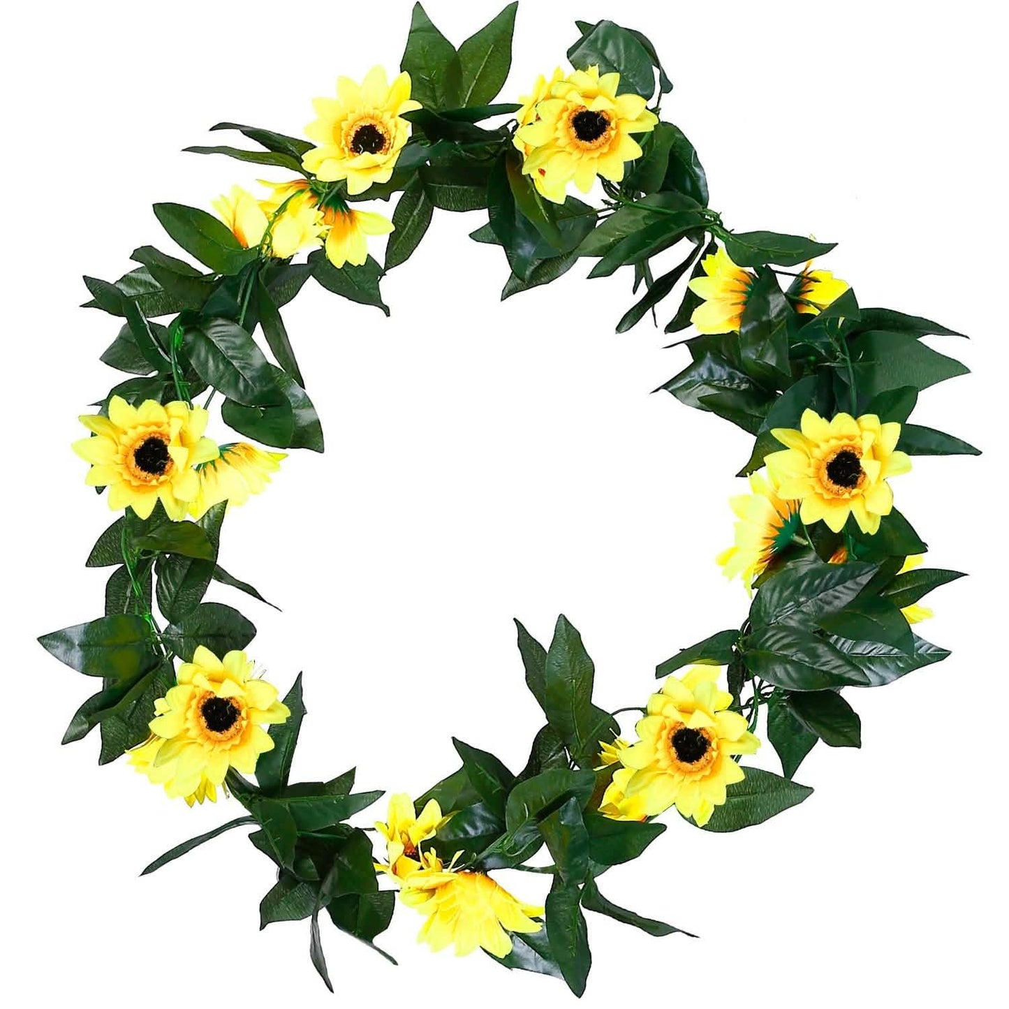 2-Piece: 7.2ft Artificial Silk Sunflower Vines Furniture & Decor - Tophatter Daily Deals