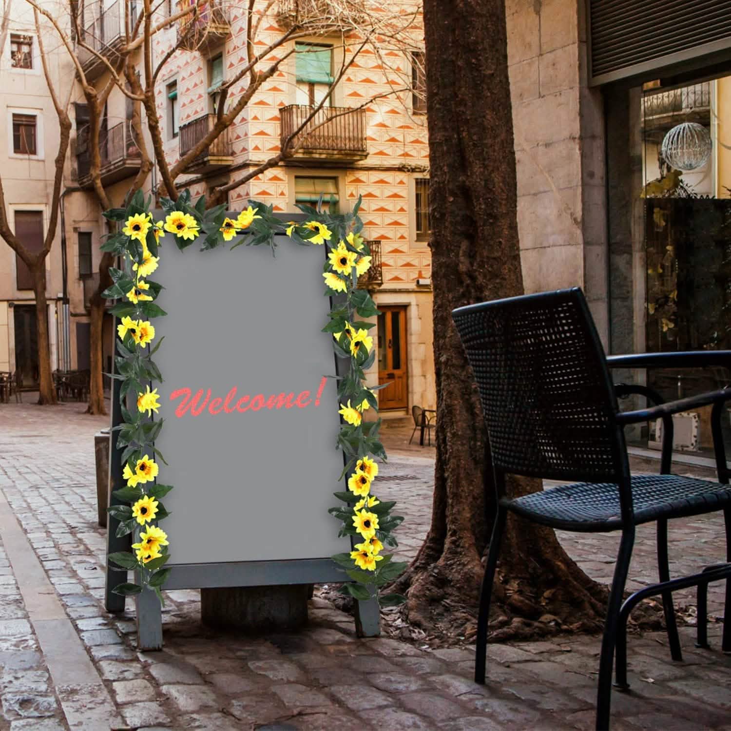 2-Piece: 7.2ft Artificial Silk Sunflower Vines Furniture & Decor - Tophatter Daily Deals