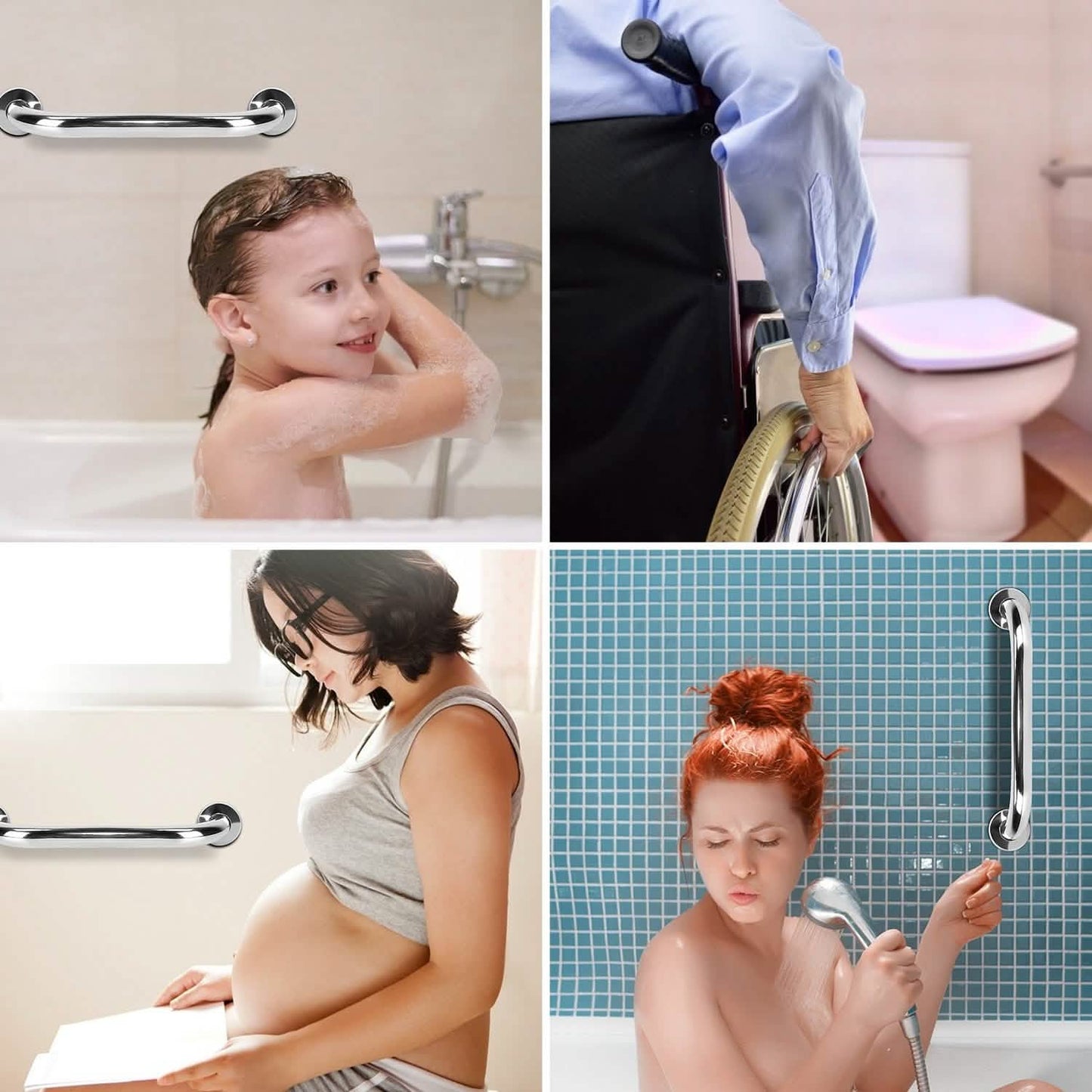 2-Piece: Bath Grab Bar Home Improvement - Tophatter Daily Deals