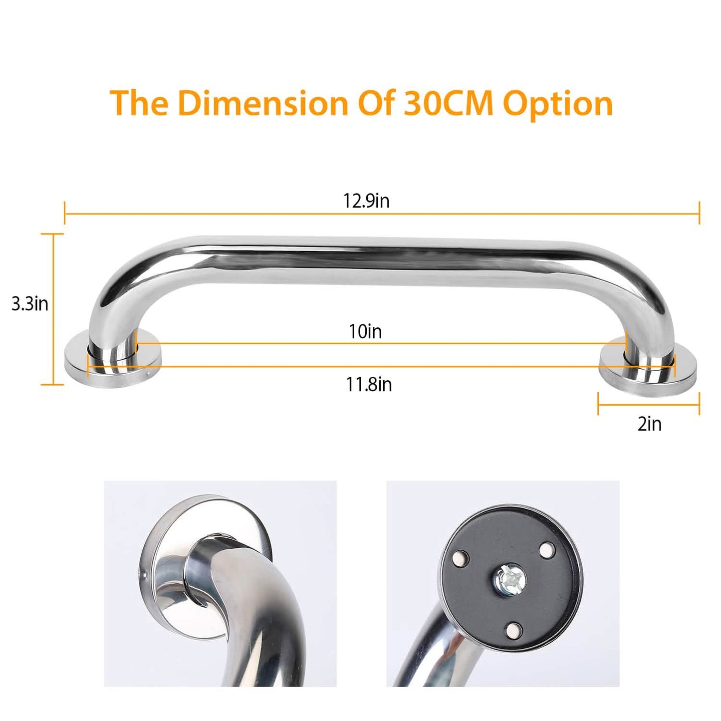 2-Piece: Bath Grab Bar Home Improvement - Tophatter Daily Deals