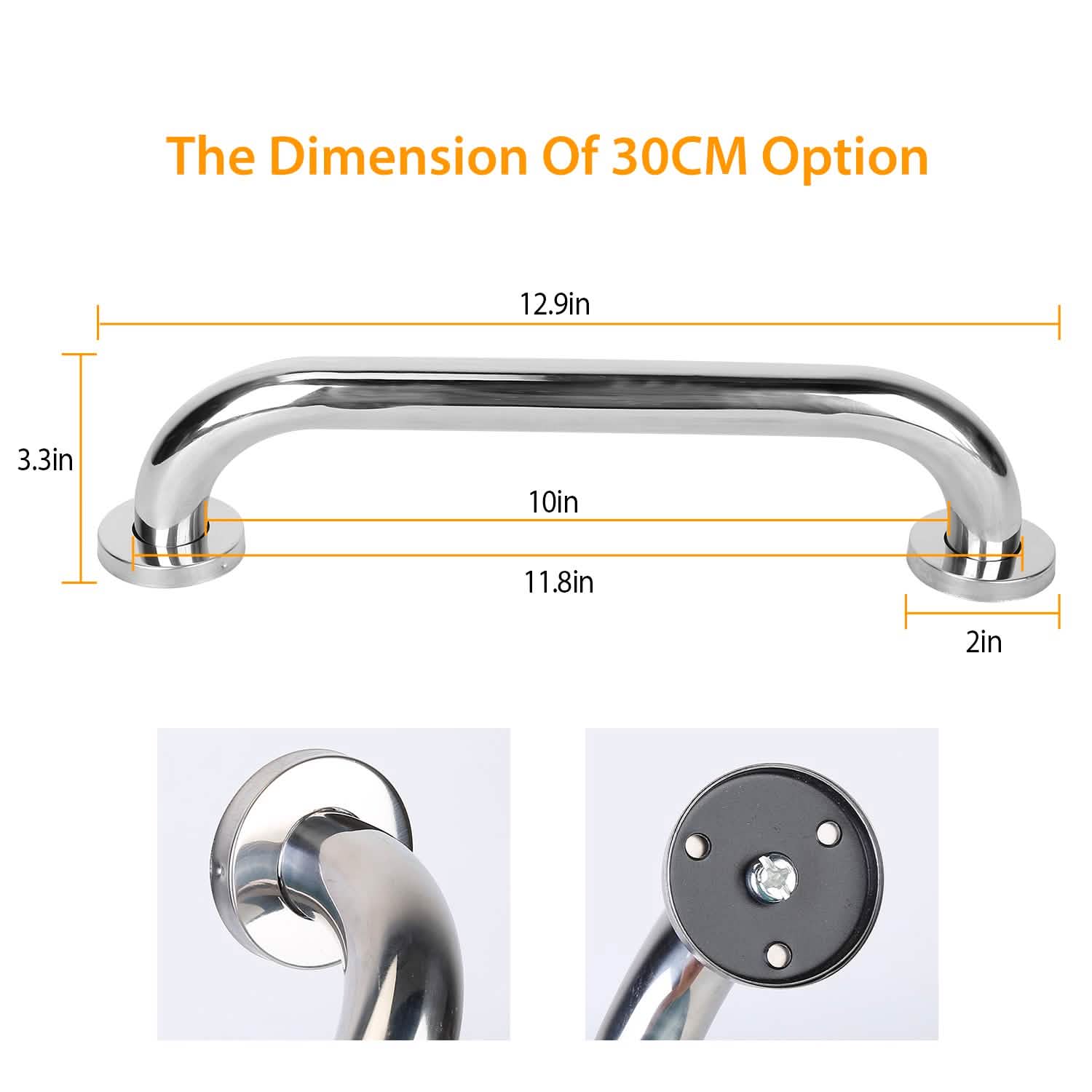 2-Piece: Bath Grab Bar Home Improvement - Tophatter Daily Deals