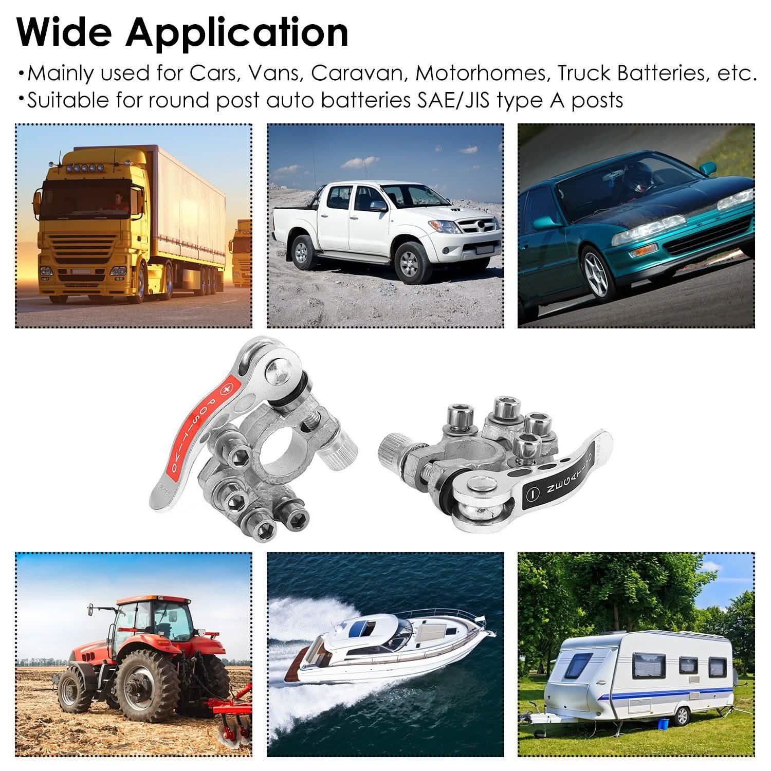 2-Piece: Battery Terminal Connector Quick Release Disconnect Car Battery Automotive - Tophatter Daily Deals