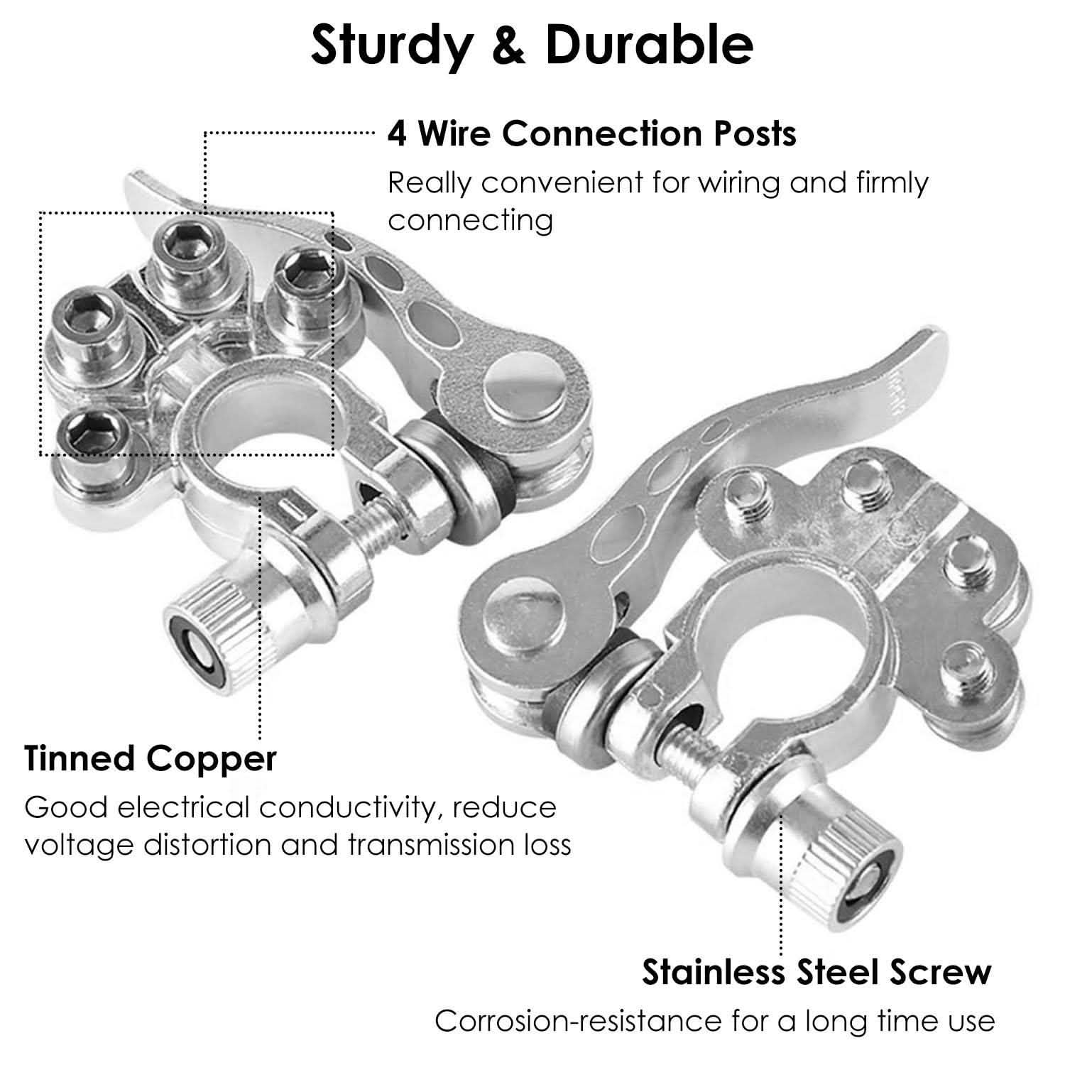 2-Piece: Battery Terminal Connector Quick Release Disconnect Car Battery Automotive - Tophatter Daily Deals