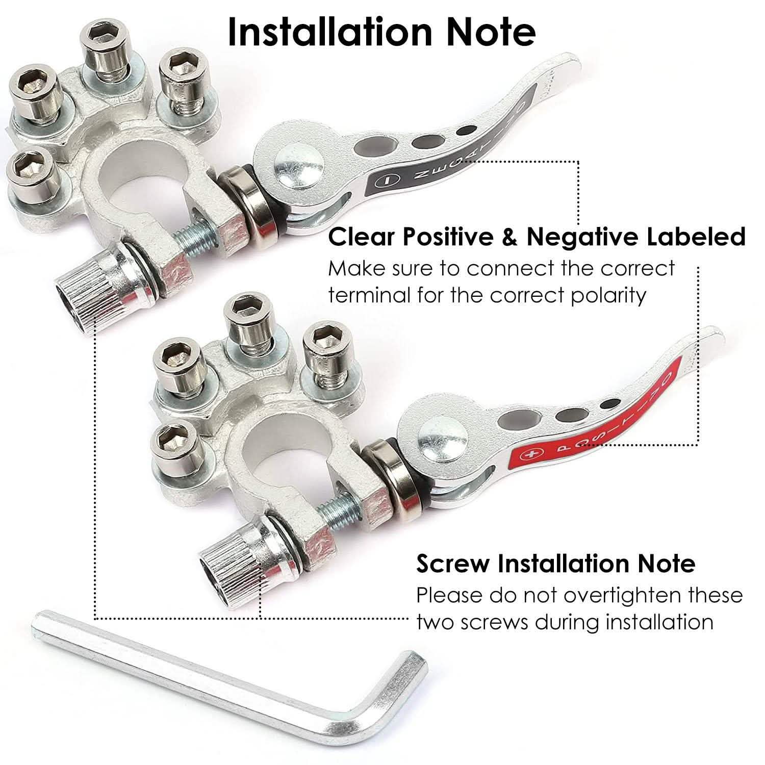 2-Piece: Battery Terminal Connector Quick Release Disconnect Car Battery Automotive - Tophatter Daily Deals