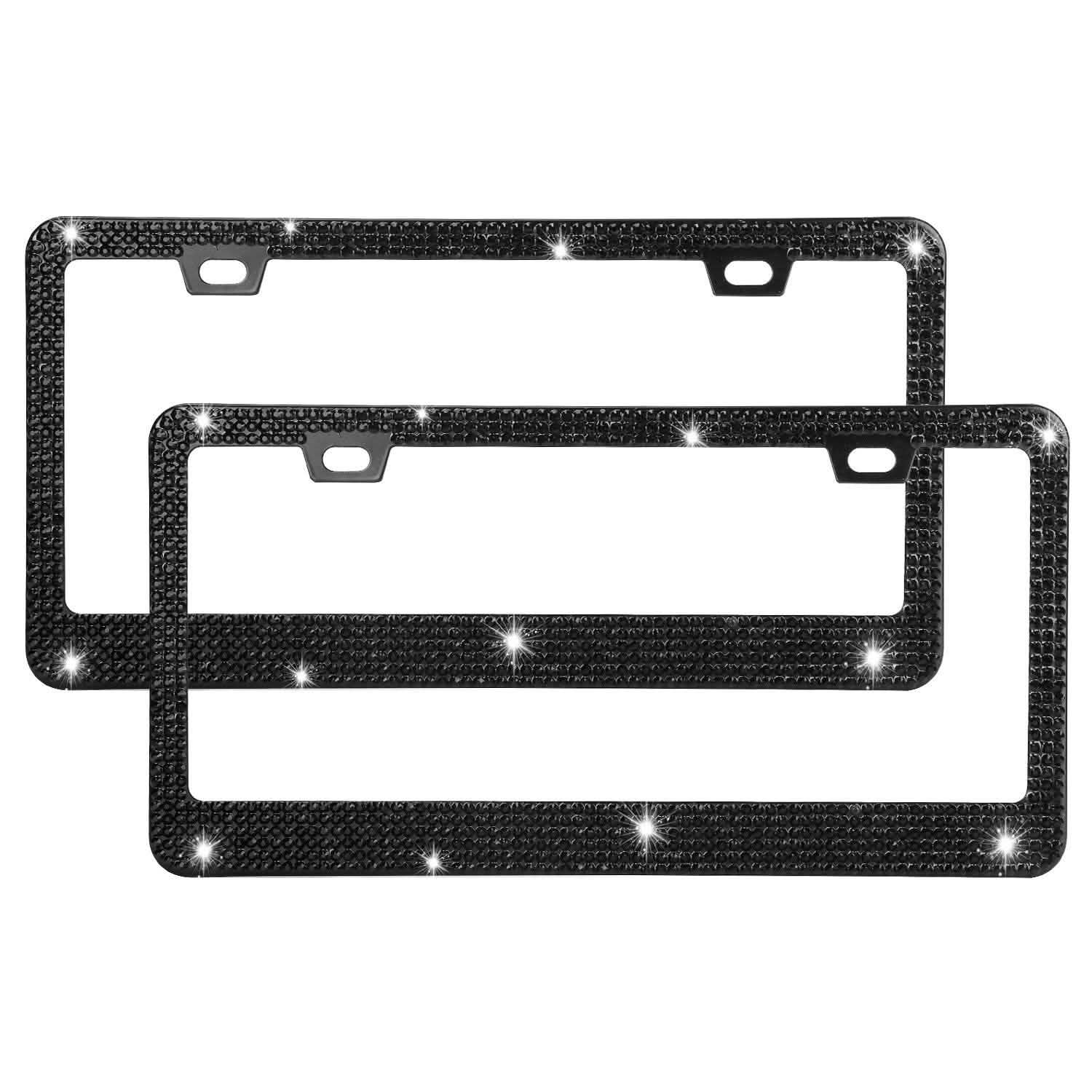 2-Piece: Bling License Plate Frames Automotive - Tophatter Daily Deals