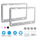 2-Piece: Bling License Plate Frames Automotive - Tophatter Daily Deals