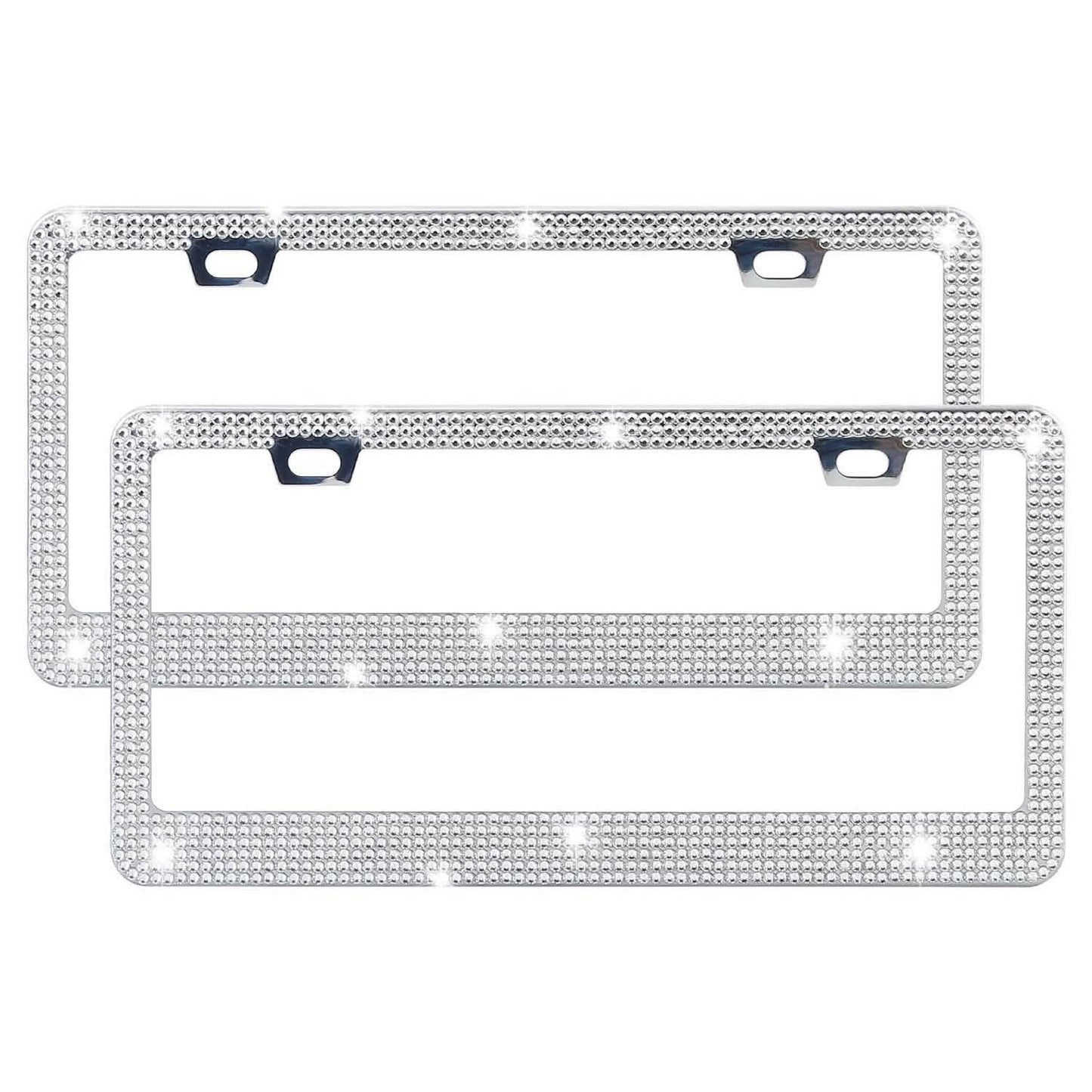 2-Piece: Bling License Plate Frames Automotive - Tophatter Daily Deals