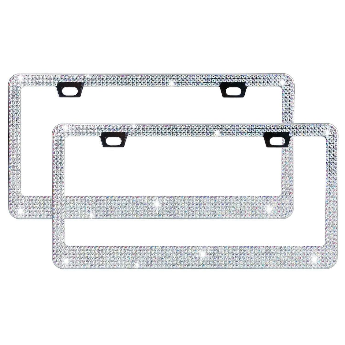 2-Piece: Bling License Plate Frames Automotive - Tophatter Daily Deals