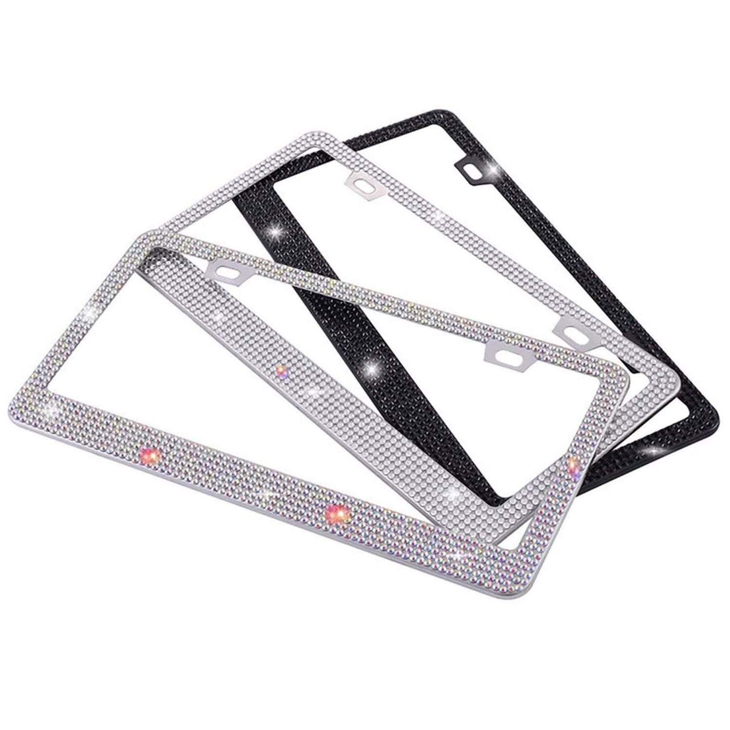 2-Piece: Bling License Plate Frames Automotive - Tophatter Daily Deals