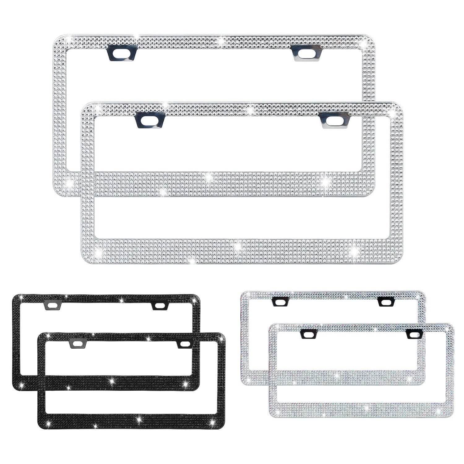 2-Piece: Bling License Plate Frames Automotive - Tophatter Daily Deals