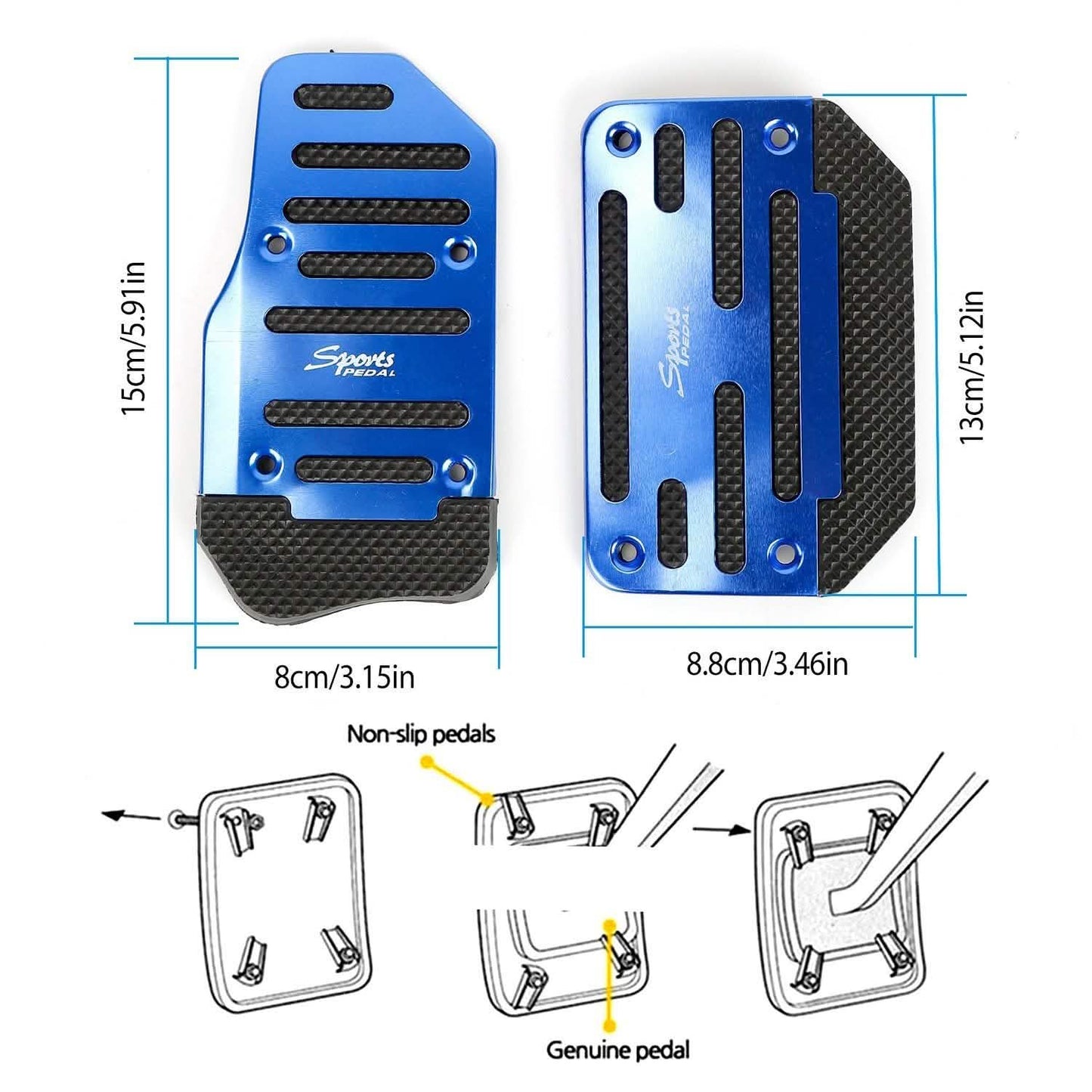 2-Piece: Car Brake Pedal Cover Automotive - Tophatter Daily Deals