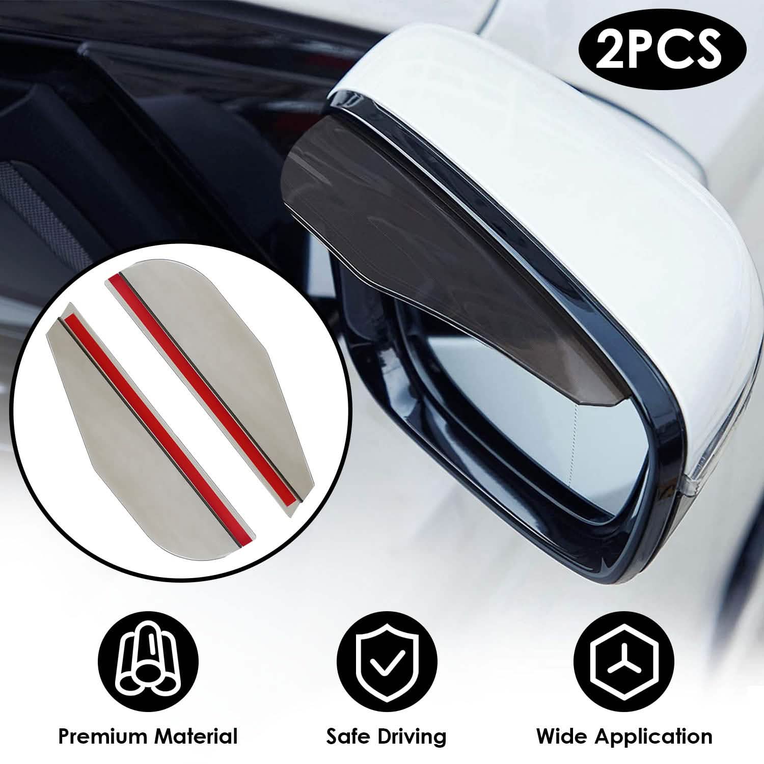 2-Piece: Car Side Mirror Rain Guard Automotive - Tophatter Daily Deals