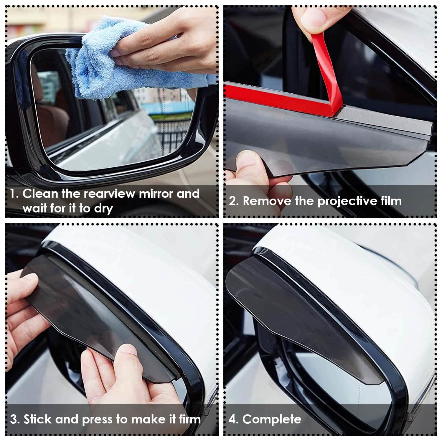 2-Piece: Car Side Mirror Rain Guard Automotive - Tophatter Daily Deals