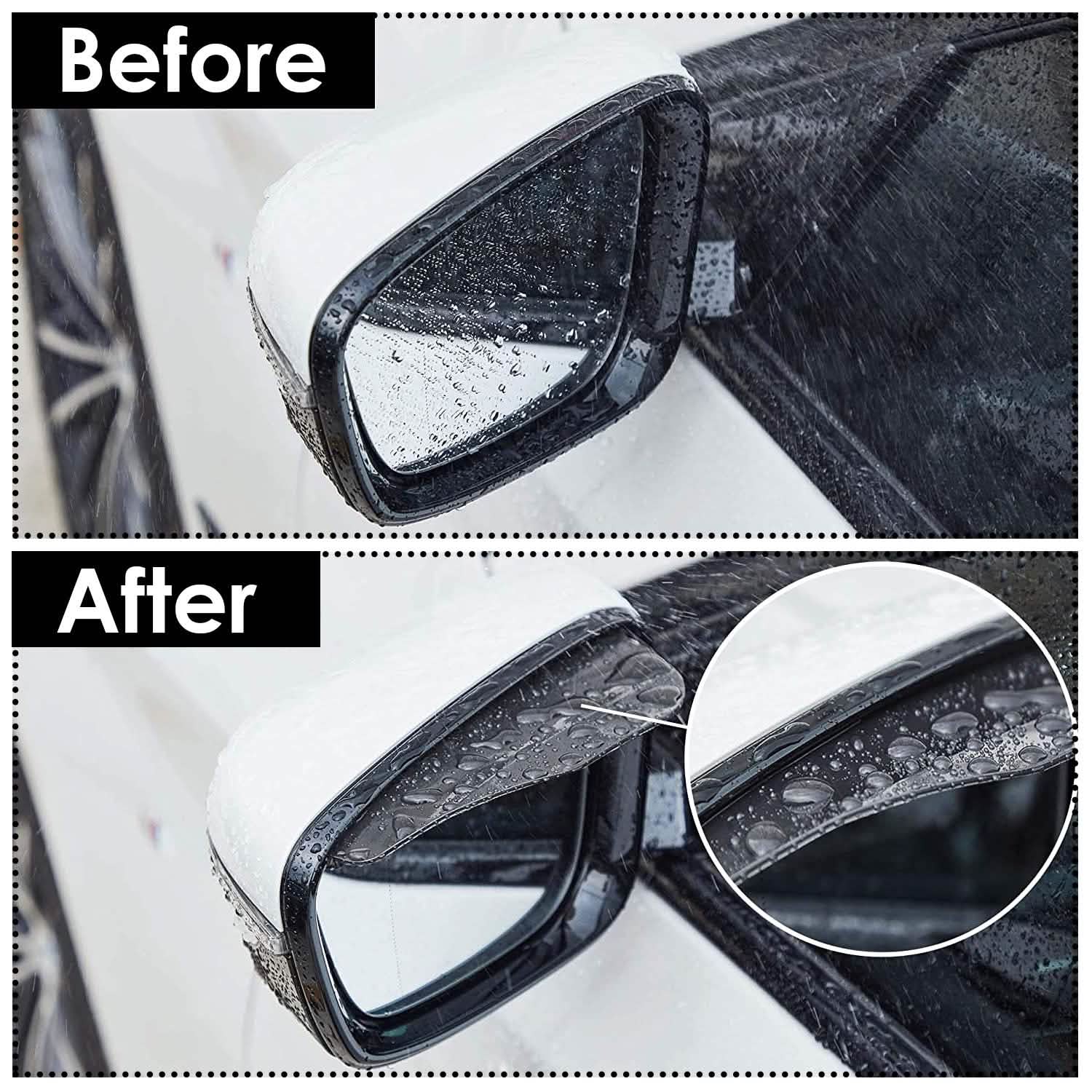 2-Piece: Car Side Mirror Rain Guard Automotive - Tophatter Daily Deals