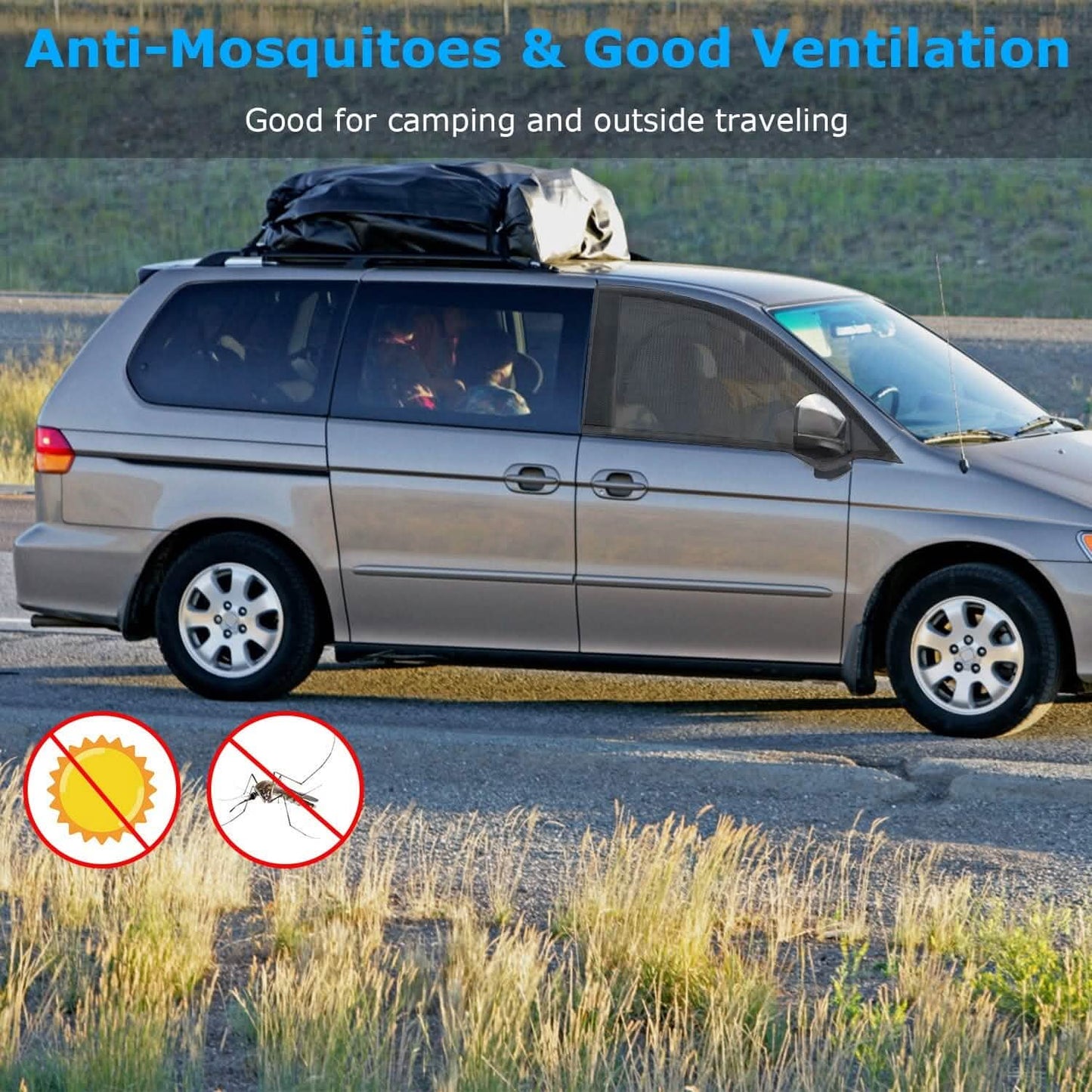 2-Piece: Car Side Window Screen Mesh Cover Automotive - Tophatter Daily Deals