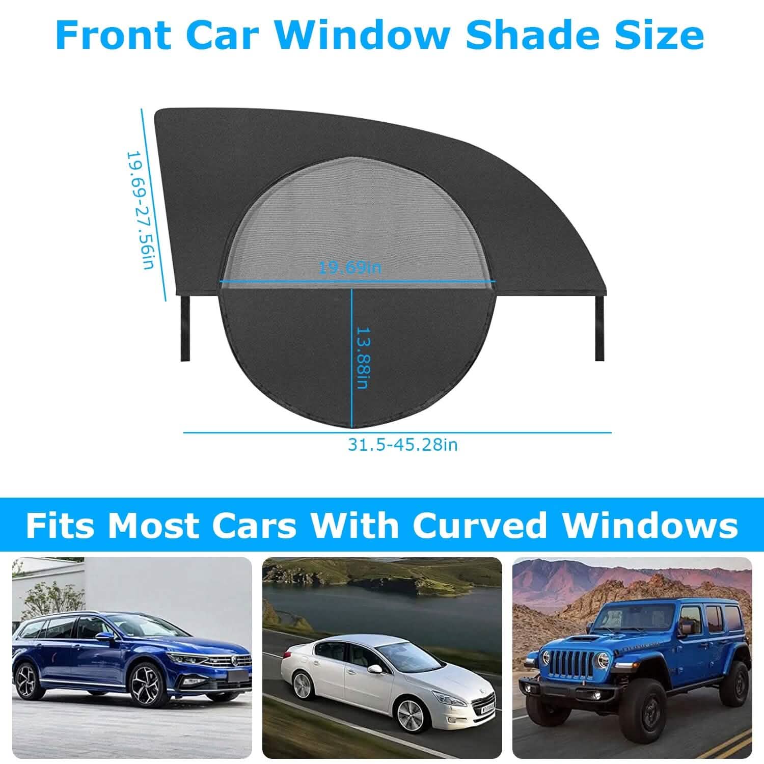 2-Piece: Car Side Window Screen Mesh Cover Automotive - Tophatter Daily Deals