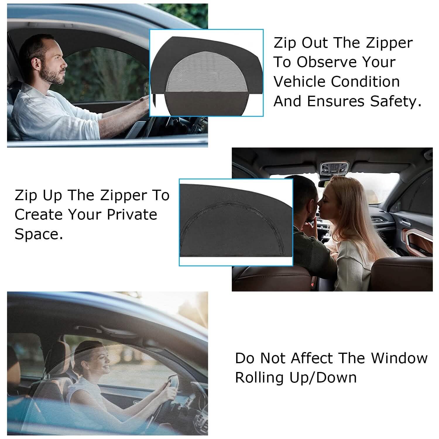 2-Piece: Car Side Window Screen Mesh Cover Automotive - Tophatter Daily Deals