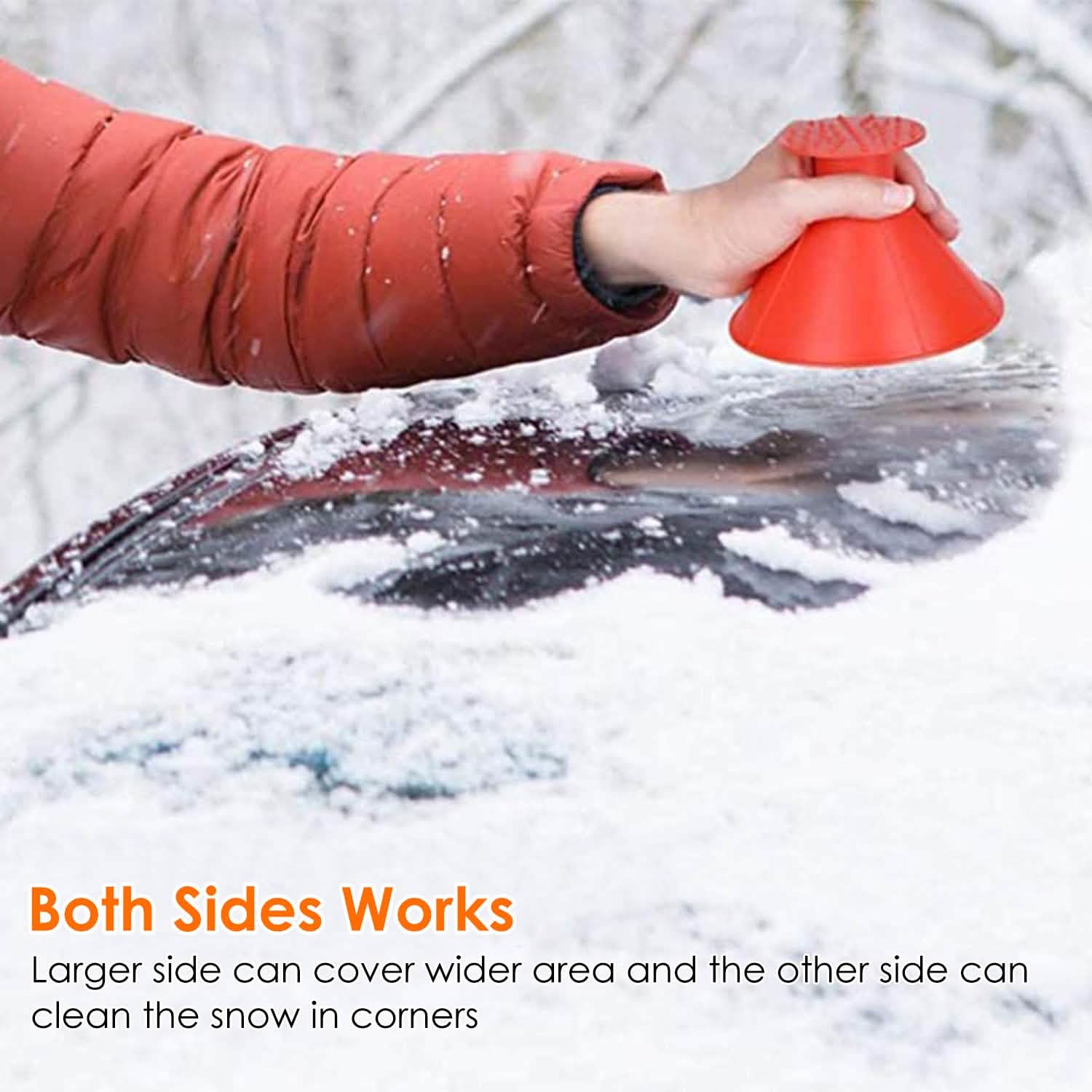 2-Piece: Car Windshield Ice Snow Scrapers Automotive - Tophatter Daily Deals