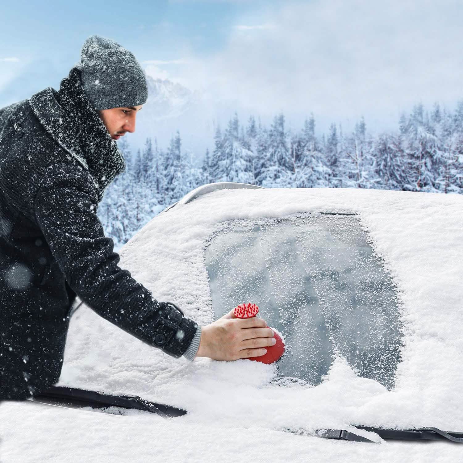 2-Piece: Car Windshield Ice Snow Scrapers Automotive - Tophatter Daily Deals