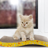 2-Piece: Cardboard S-shaped Curve Cat Scratching Pad Pet Supplies - Tophatter Daily Deals