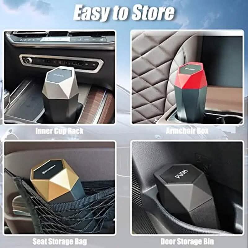 2-Piece: Compact Car Mini Trash Can Automotive - Tophatter Daily Deals