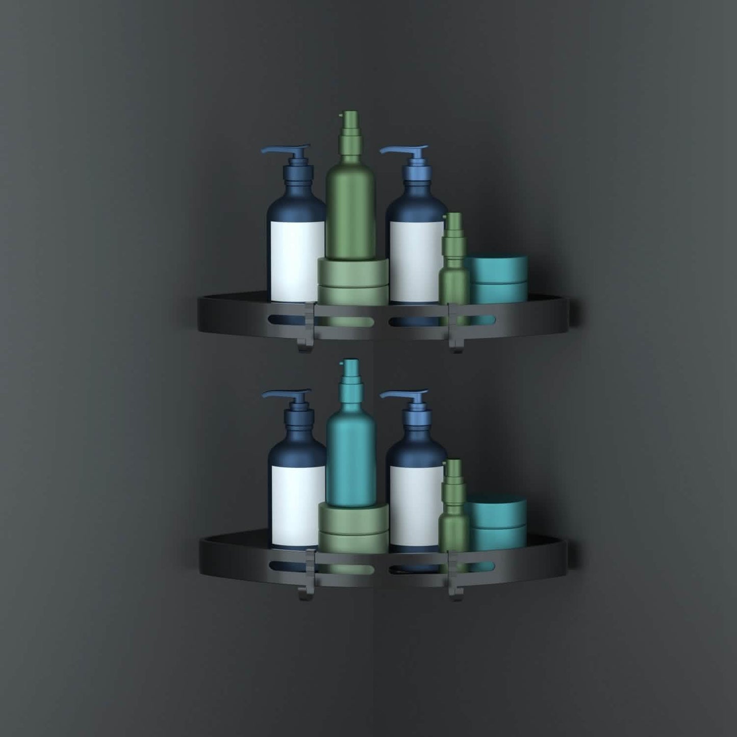 2-Piece: Corner Shower Caddy Shelf Bath - Tophatter Daily Deals
