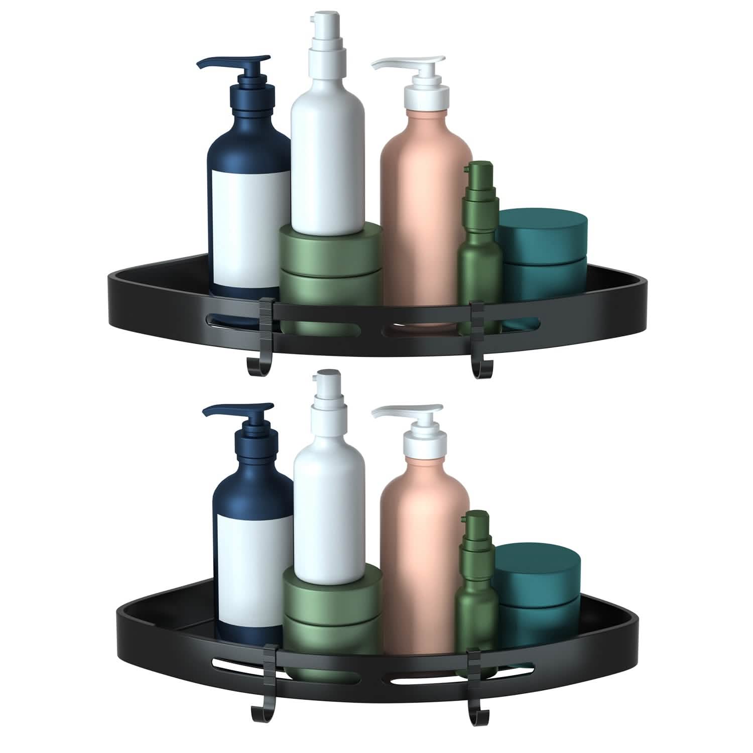 2-Piece: Corner Shower Caddy Shelf Bath - Tophatter Daily Deals