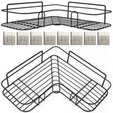 2-Piece: Corner Shower Caddy Shelves Bath - Tophatter Daily Deals