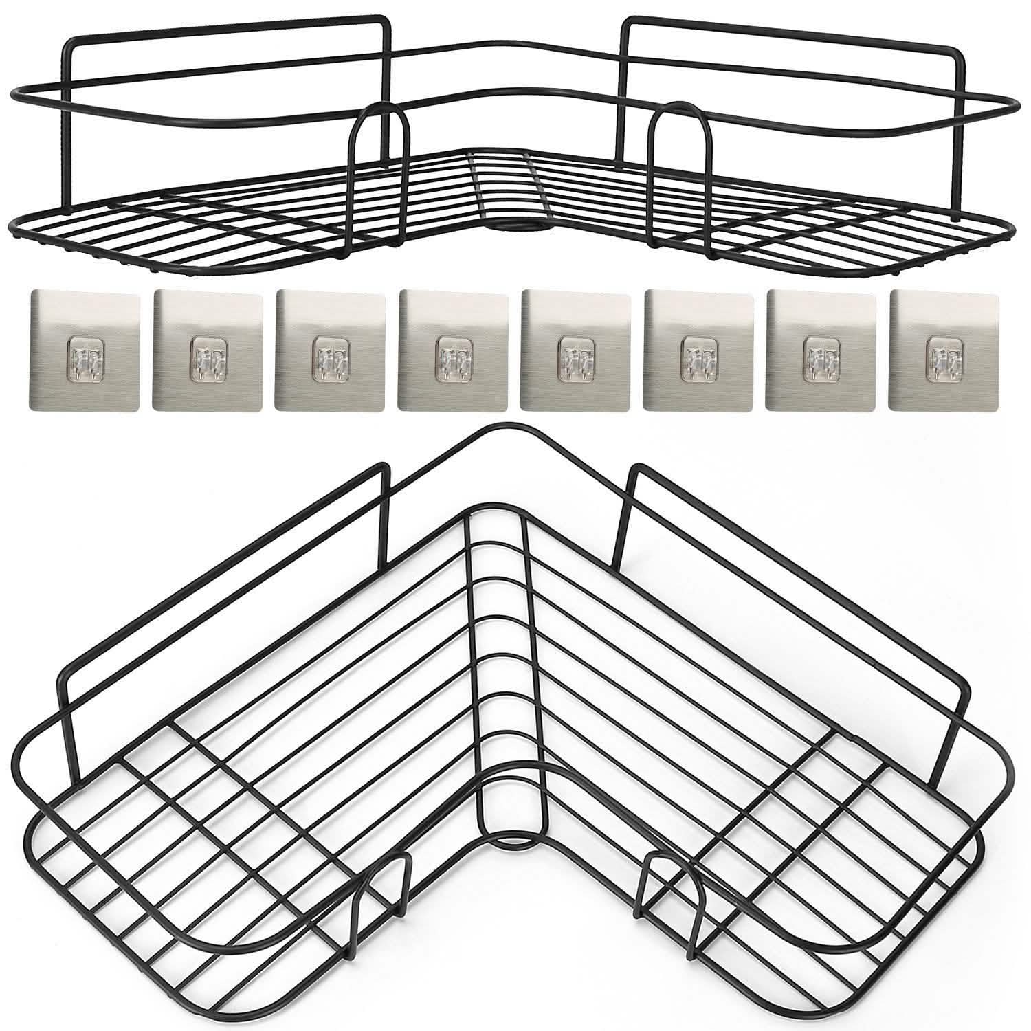 2-Piece: Corner Shower Caddy Shelves Bath - Tophatter Daily Deals