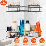 2-Piece: Corner Shower Caddy Shelves Bath - Tophatter Daily Deals