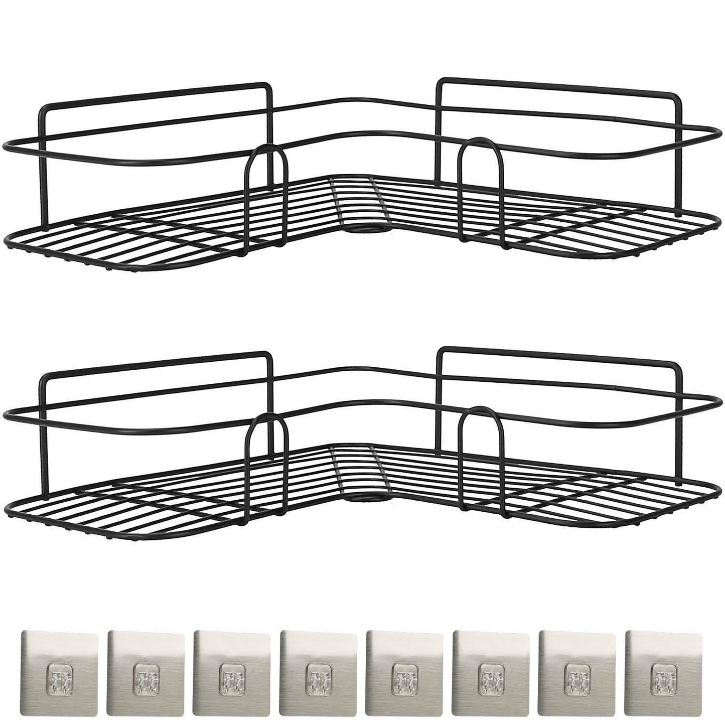 2-Piece: Corner Shower Caddy Shelves Bath - Tophatter Daily Deals