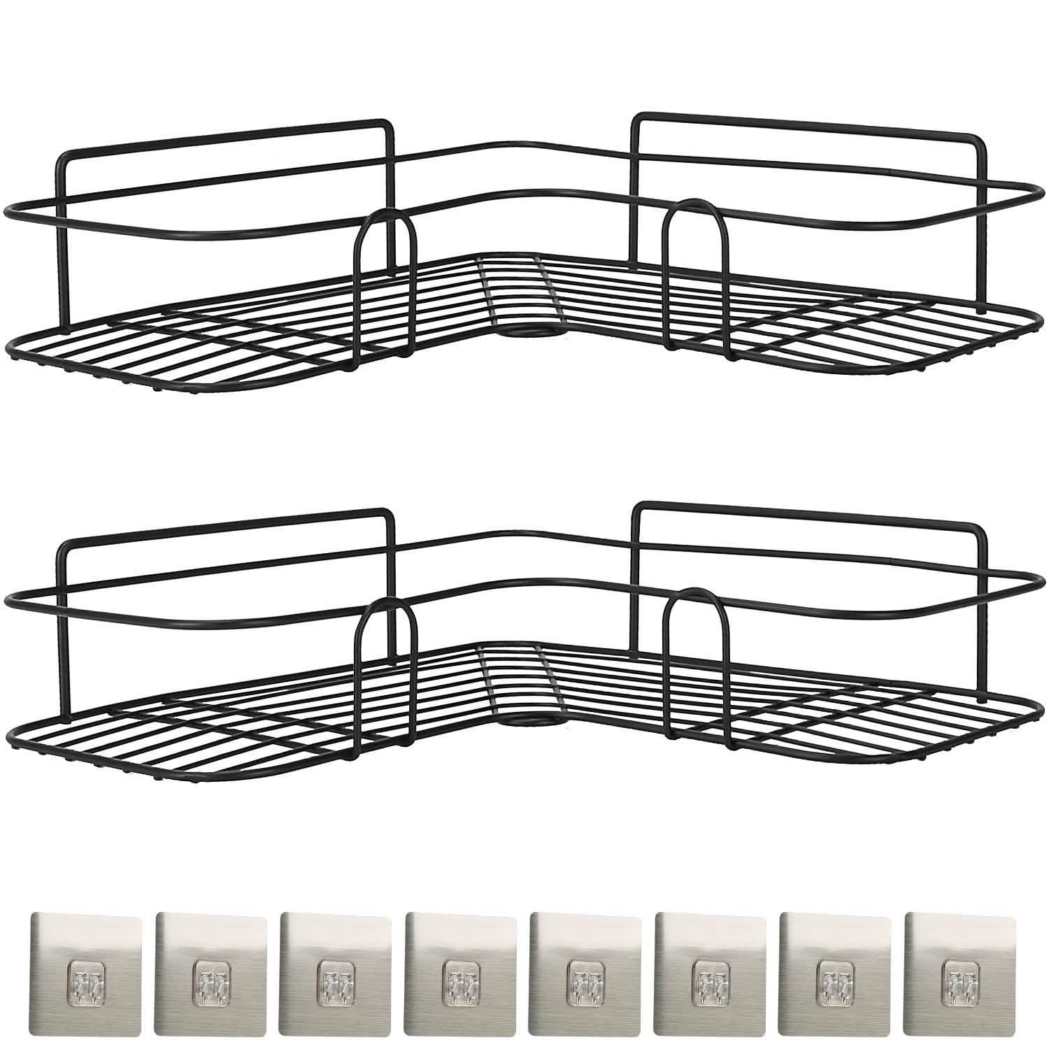 2-Piece: Corner Shower Caddy Shelves Bath - Tophatter Daily Deals