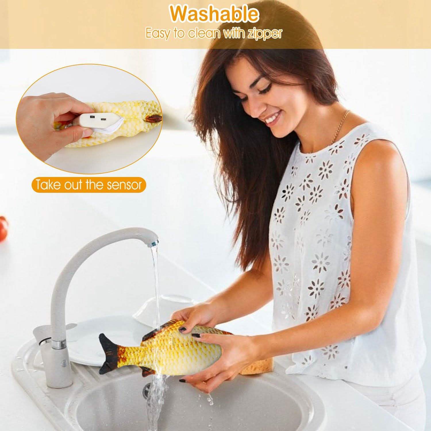 2-Piece: Electric Moving Fish Cat Toy Pet Supplies - Tophatter Daily Deals