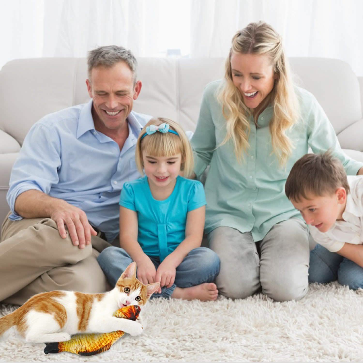 2-Piece: Electric Moving Fish Cat Toy Pet Supplies - Tophatter Daily Deals