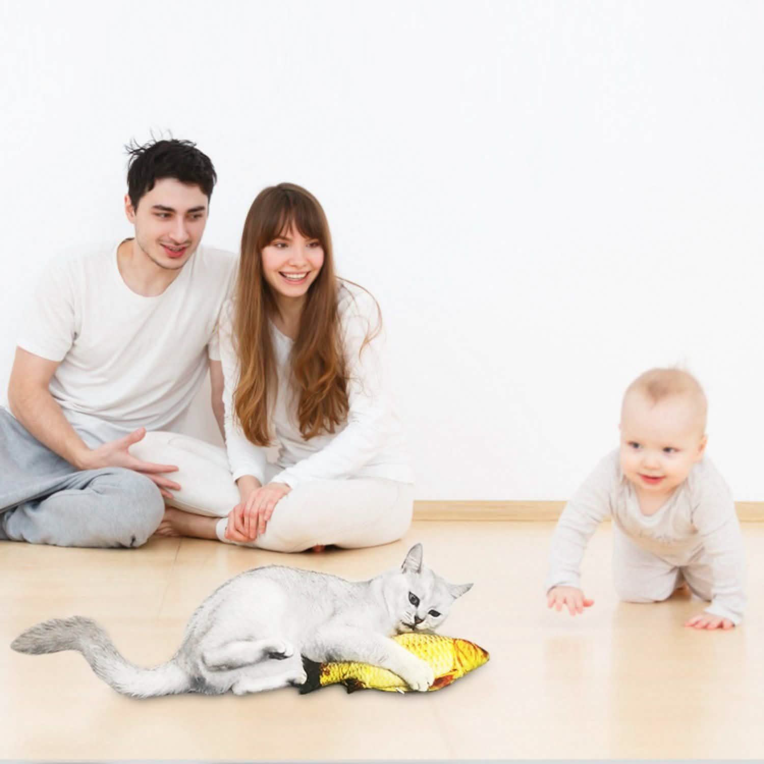 2-Piece: Electric Moving Fish Cat Toy Pet Supplies - Tophatter Daily Deals