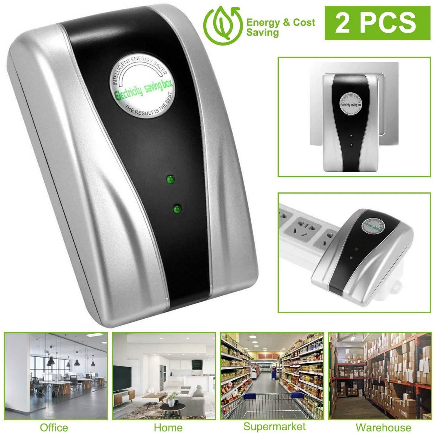 2-Piece: Electricity Saving Box Home Improvement - Tophatter Daily Deals