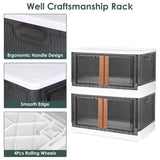 2-Piece: Foldable Stackable Storage Bins with Lid Storage & Organization - Tophatter Daily Deals
