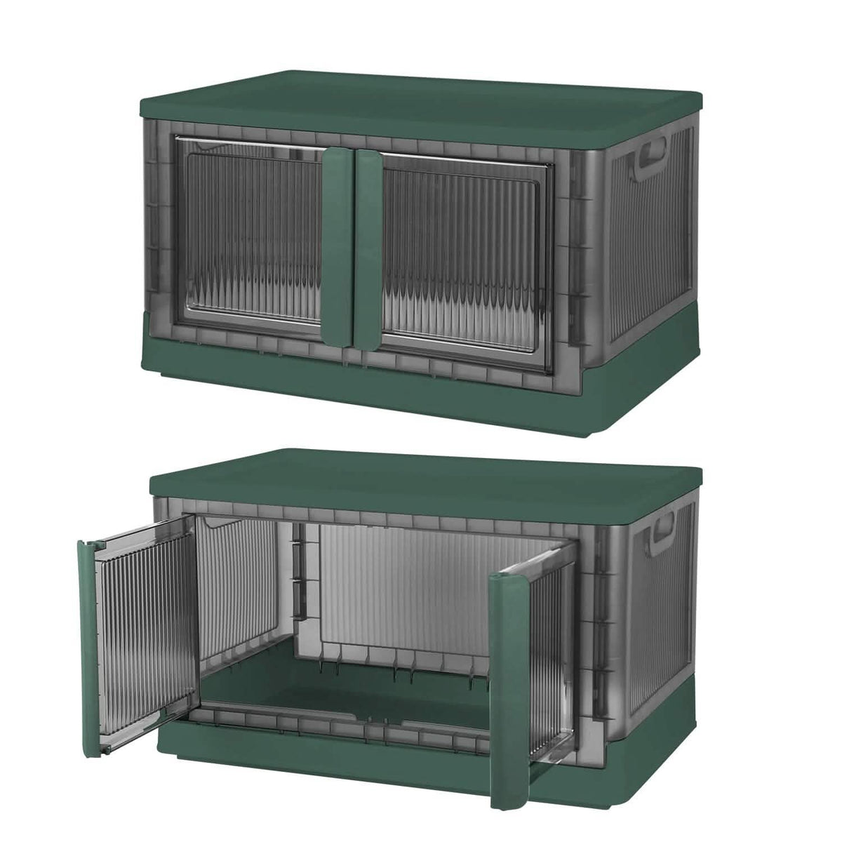 2-Piece: Foldable Stackable Storage Bins with Lid Storage & Organization - Tophatter Daily Deals