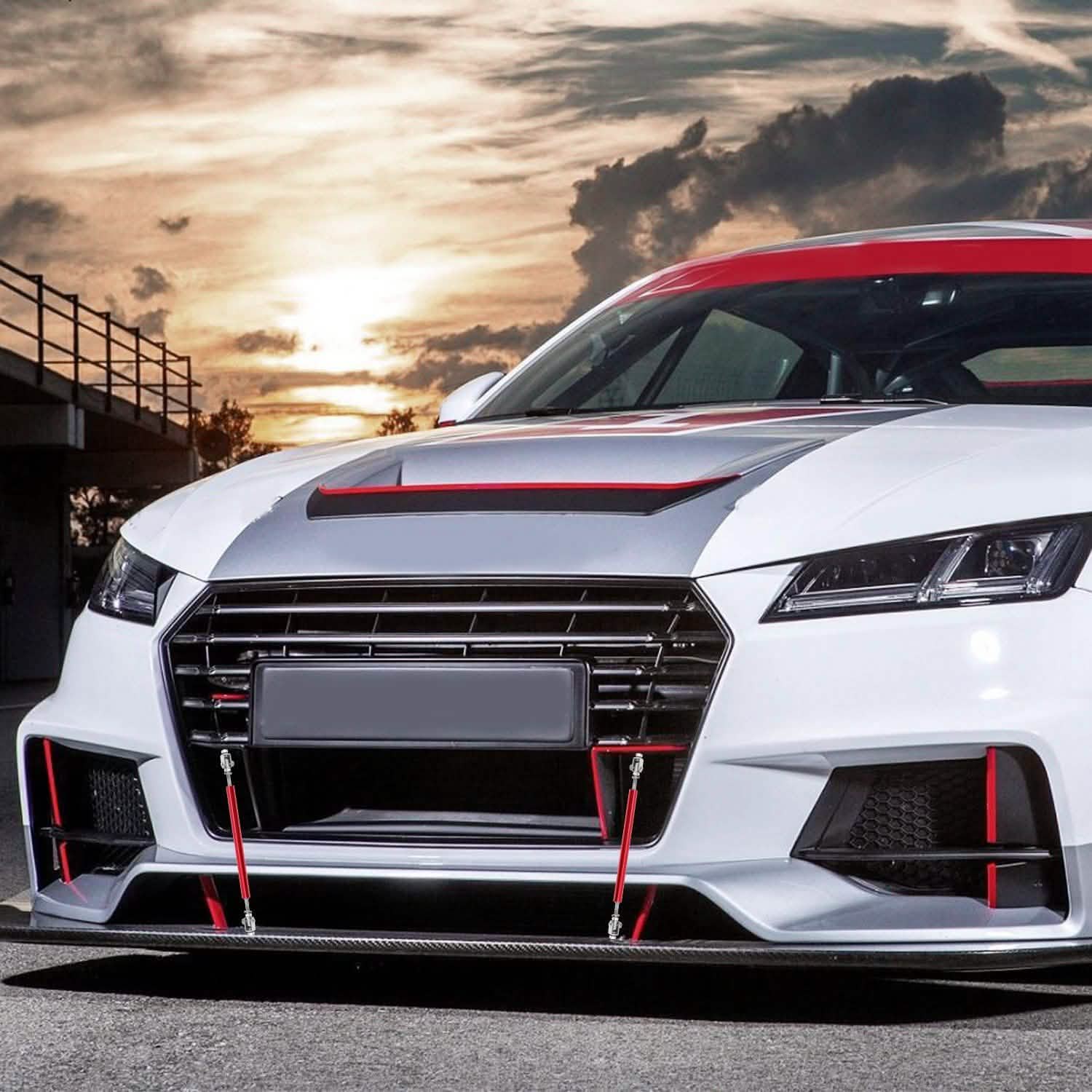 2-Piece: Front Bumper Lip Splitter Rod Automotive - Tophatter Daily Deals