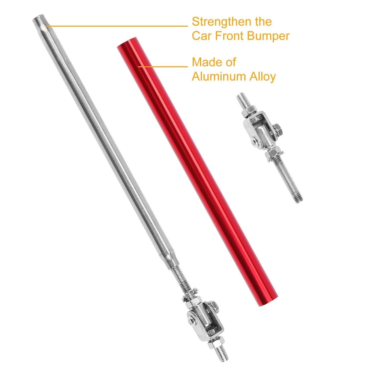2-Piece: Front Bumper Lip Splitter Rod Automotive - Tophatter Daily Deals