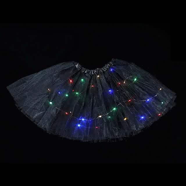 2-Piece: Girl's Skirt with LED Lights Black Kids' & Baby Clothing - Tophatter Daily Deals