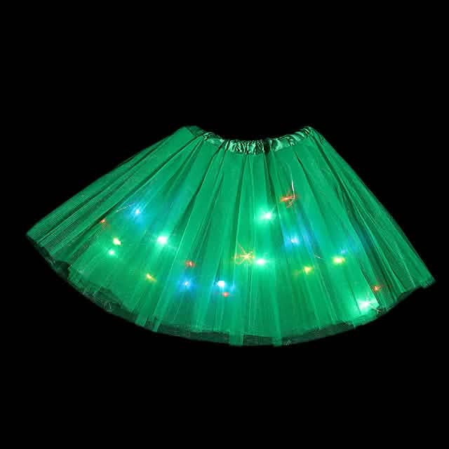 2-Piece: Girl's Skirt with LED Lights Green Kids' & Baby Clothing - Tophatter Daily Deals