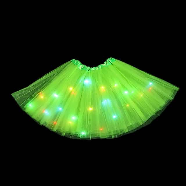 2-Piece: Girl's Skirt with LED Lights Light Green Kids' & Baby Clothing - Tophatter Daily Deals