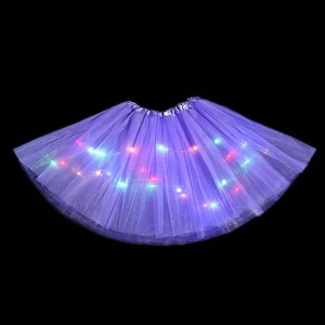 2-Piece: Girl's Skirt with LED Lights Purple Kids' & Baby Clothing - Tophatter Daily Deals