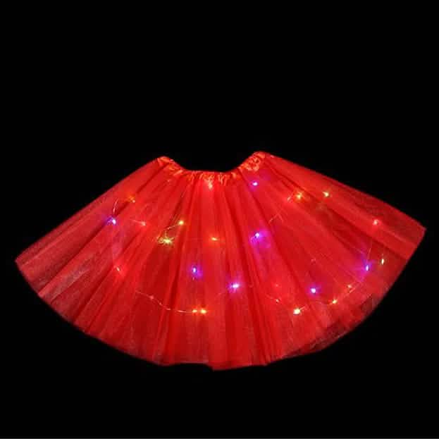 2-Piece: Girl's Skirt with LED Lights Red Kids' & Baby Clothing - Tophatter Daily Deals